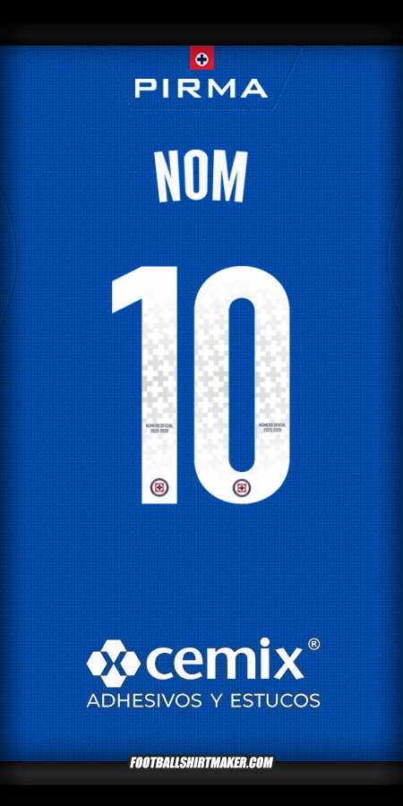 Maillot Cruz Azul 2025/2026 -  nom - 10