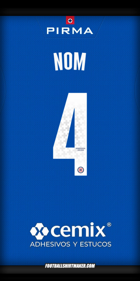 Maillot Cruz Azul 2025/2026 -  nom - 4