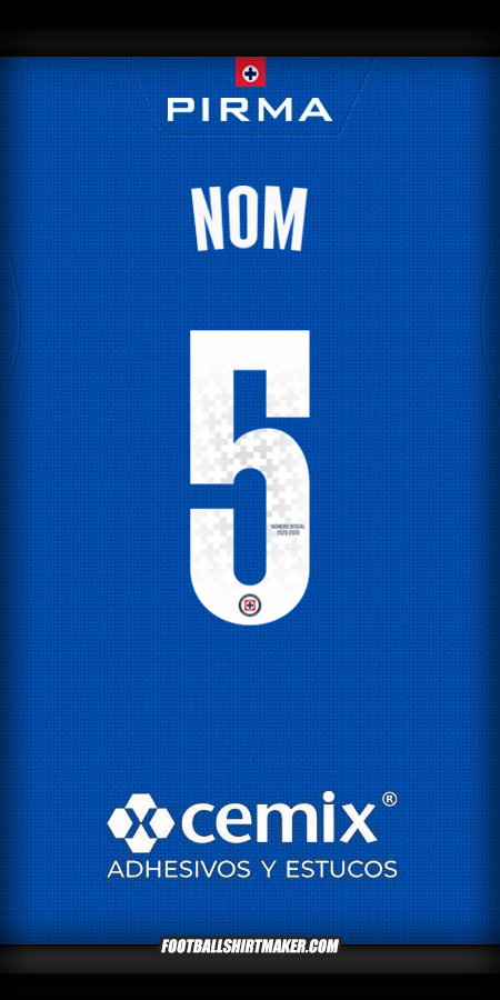 Maillot Cruz Azul 2025/2026 -  nom - 5