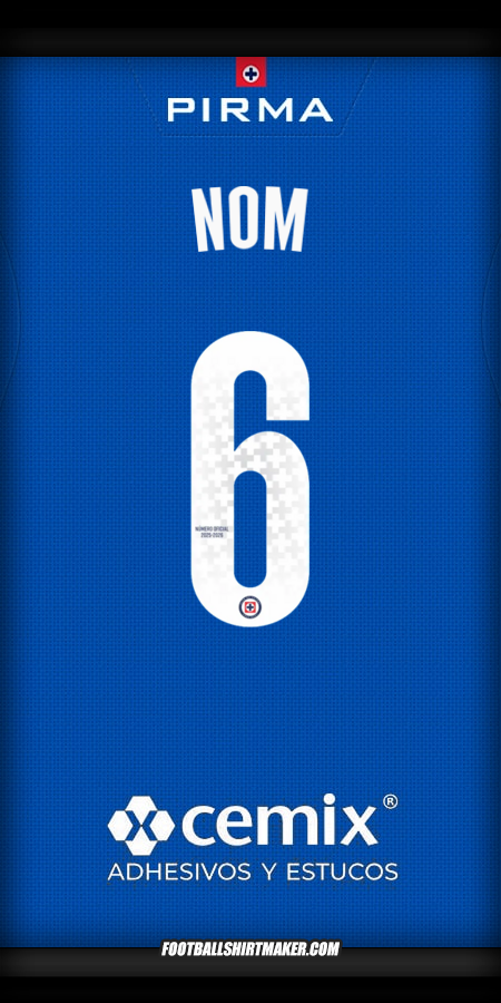 Maillot Cruz Azul 2025/2026 -  nom - 6