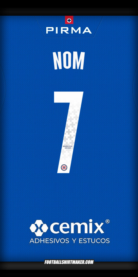Maillot Cruz Azul 2025/2026 -  nom - 7