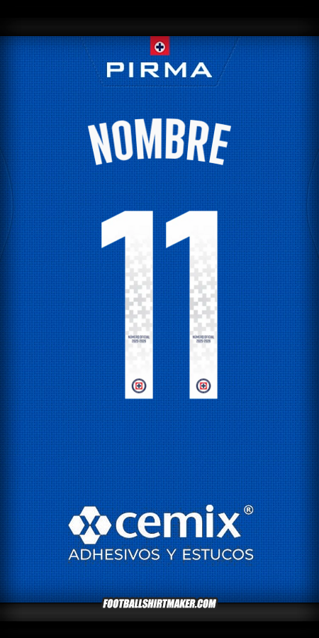 Jersey Cruz Azul 2025/2026 -  nombre - 11