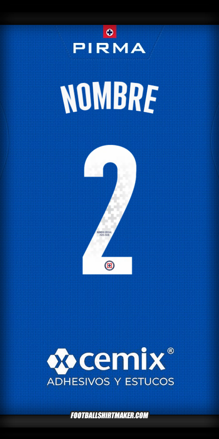 Jersey Cruz Azul 2025/2026 -  nombre - 2