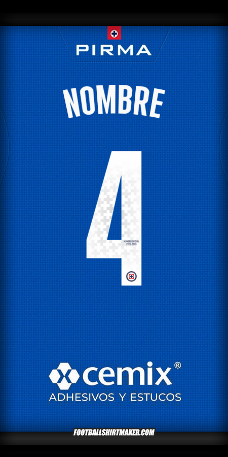 Jersey Cruz Azul 2025/2026 -  nombre - 4