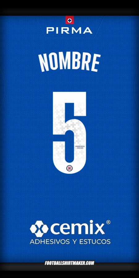 Jersey Cruz Azul 2025/2026 -  nombre - 5