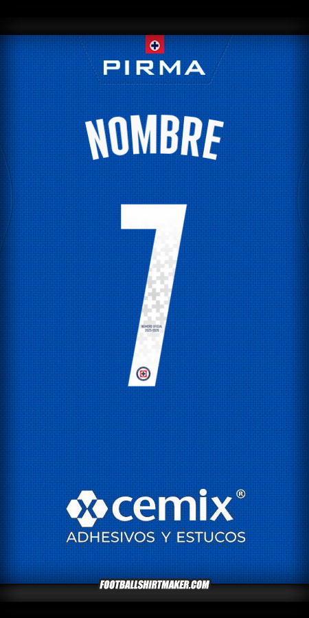 Jersey Cruz Azul 2025/2026 -  nombre - 7