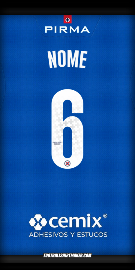 Camisa Cruz Azul 2025/2026 -  nome - 6