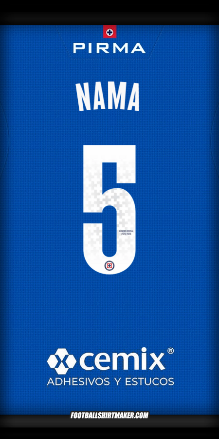 Jersey Cruz Azul 2025/2026 -  nama - 5