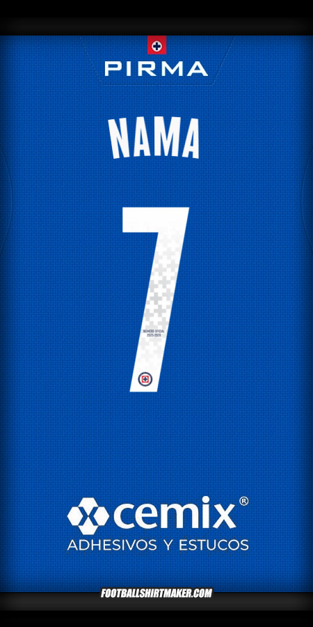 Jersey Cruz Azul 2025/2026 -  nama - 7