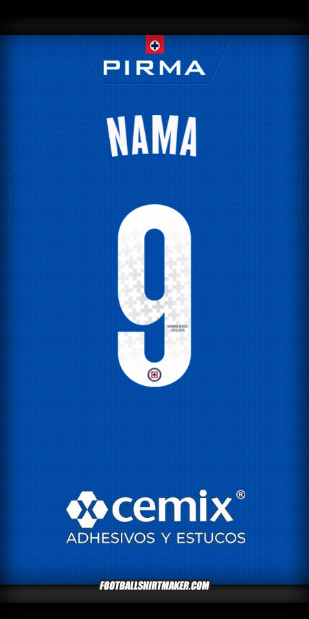 Jersey Cruz Azul 2025/2026 -  nama - 9