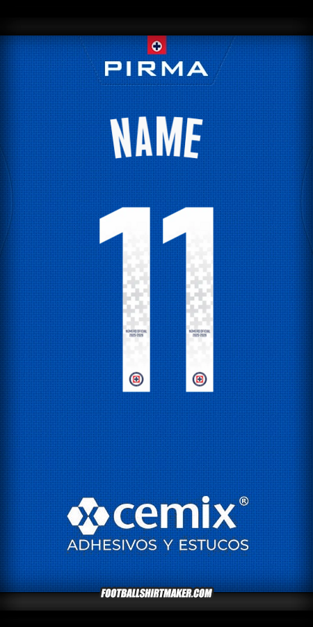 Trikot Cruz Azul 2025/2026 -  name - 11