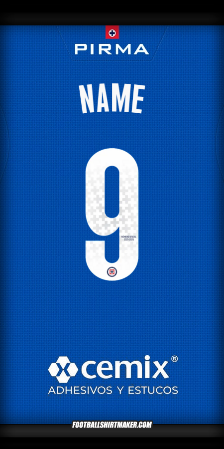 Trikot Cruz Azul 2025/2026 -  name - 9
