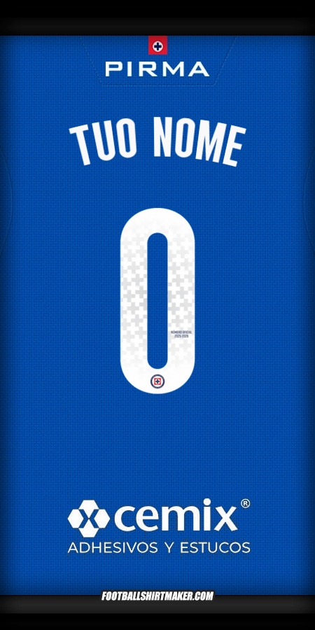 Maglia Cruz Azul 2025/2026 -  tuo nome - 0