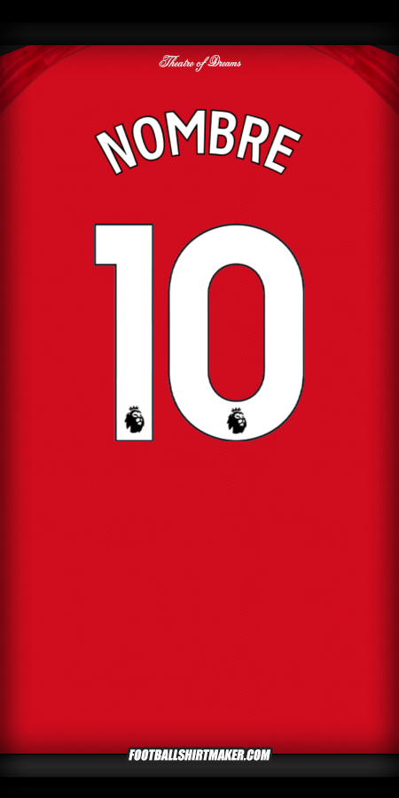 Jersey Manchester United 2025/2026 -  nombre - 10