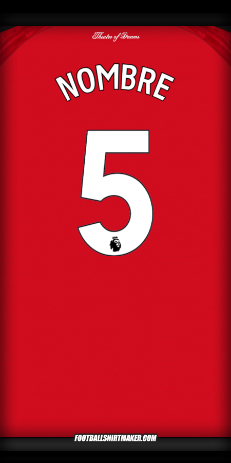 Jersey Manchester United 2025/2026 -  nombre - 5