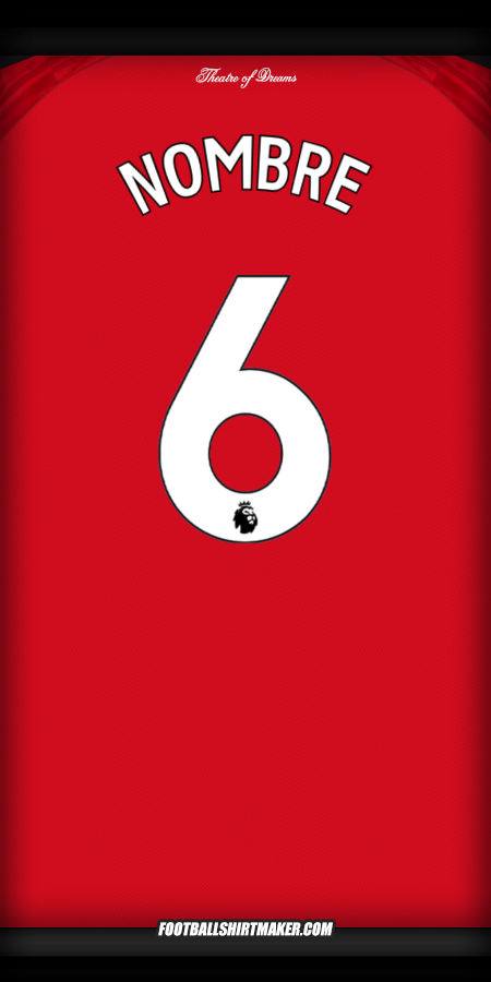 Jersey Manchester United 2025/2026 -  nombre - 6