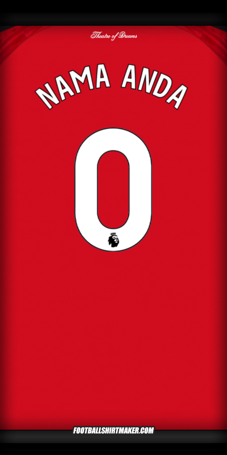 Jersey Manchester United 2025/2026 -  nama anda - 0