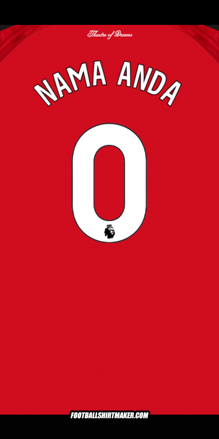 Jersey Manchester United 2025/2026 -  nama anda - 0