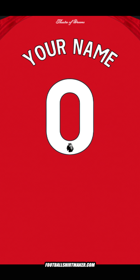 Jersey Manchester United 2025/2026 -  your name - 0