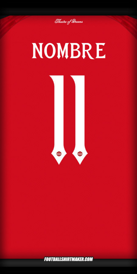 Jersey Manchester United Cup 2025/2026 -  nombre - 11
