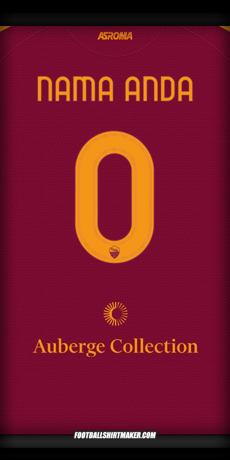 Jersey AS Roma 2025/2026 -  nama anda - 0
