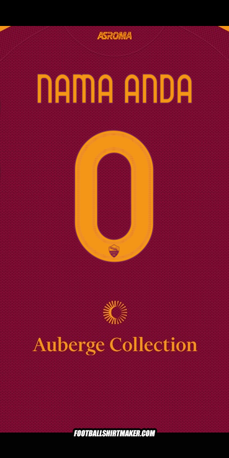 Jersey AS Roma 2025/2026 -  nama anda - 0
