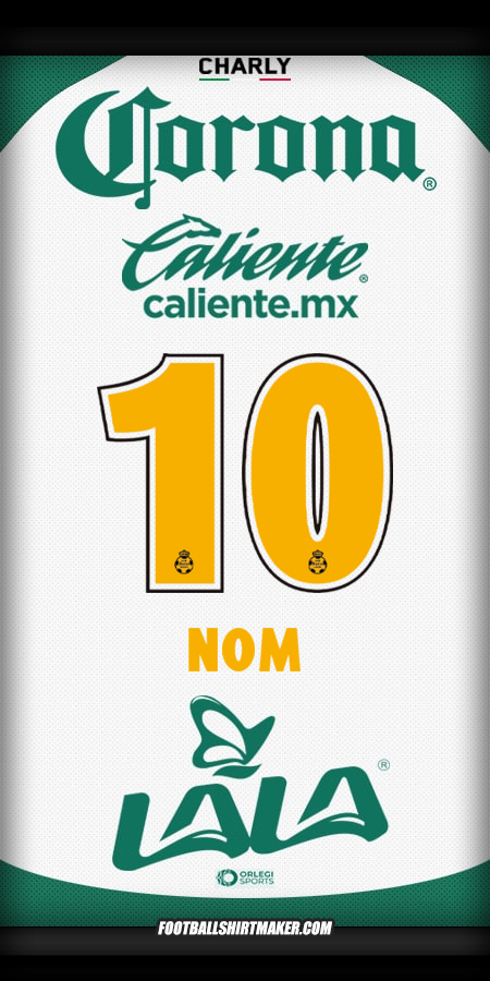 Maillot Santos Laguna 2025/2026 -  nom - 10