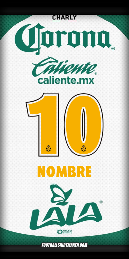 Jersey Santos Laguna 2025/2026 -  nombre - 10