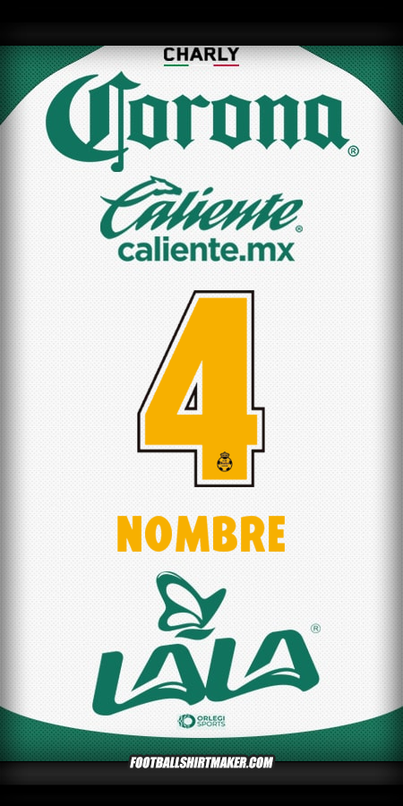 Jersey Santos Laguna 2025/2026 -  nombre - 4