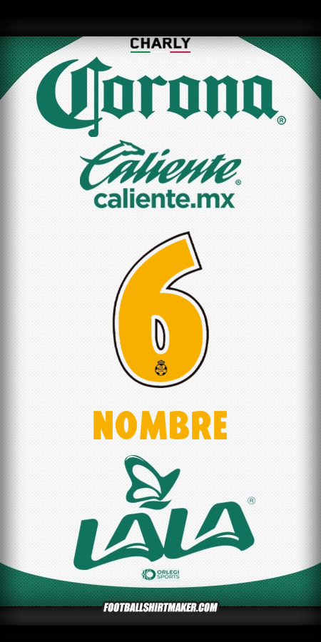 Jersey Santos Laguna 2025/2026 -  nombre - 6
