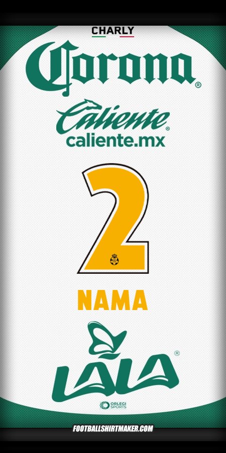 Jersey Santos Laguna 2025/2026 -  nama - 2