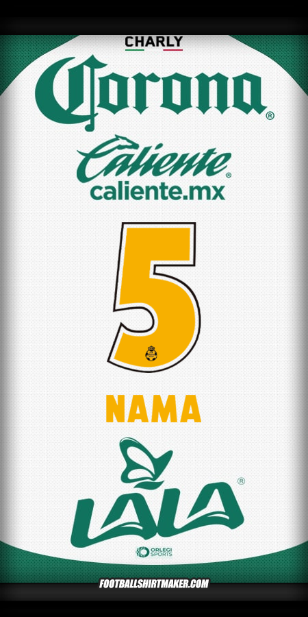 Jersey Santos Laguna 2025/2026 -  nama - 5