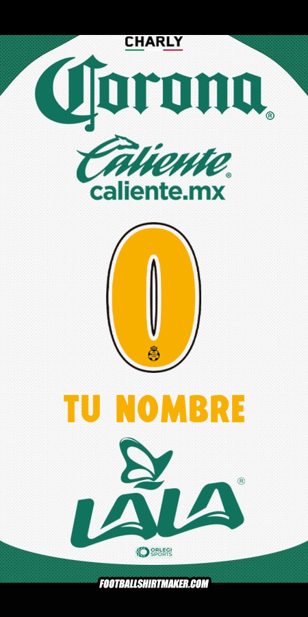 Camiseta Santos Laguna 2025/2026 -  tu nombre - 0