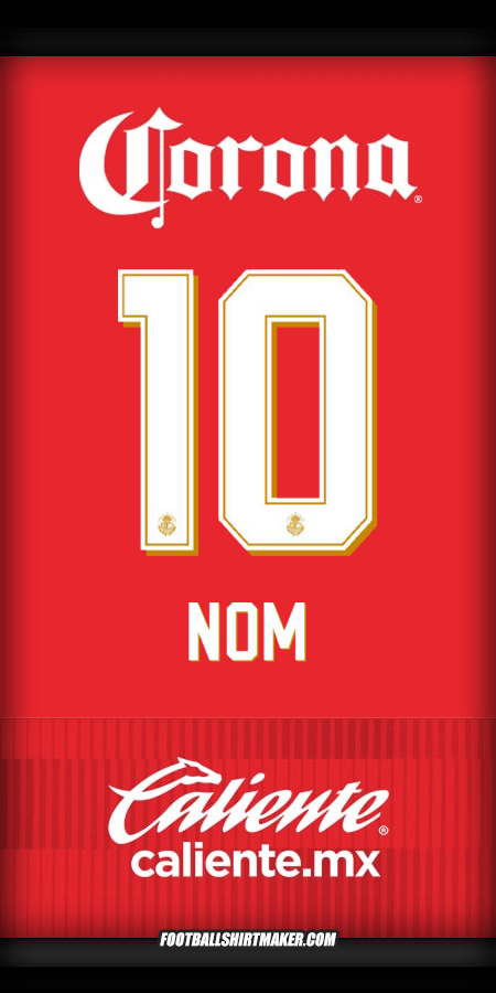 Maillot Toluca FC 2025/2026 -  nom - 10