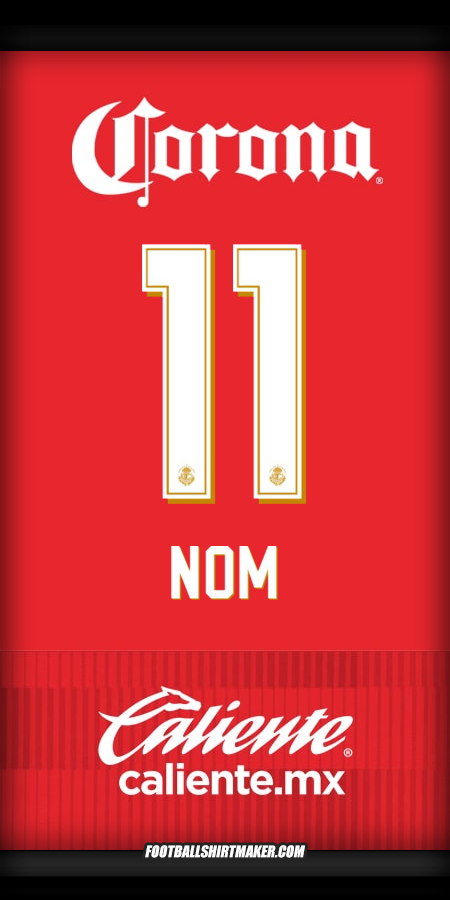 Maillot Toluca FC 2025/2026 -  nom - 11