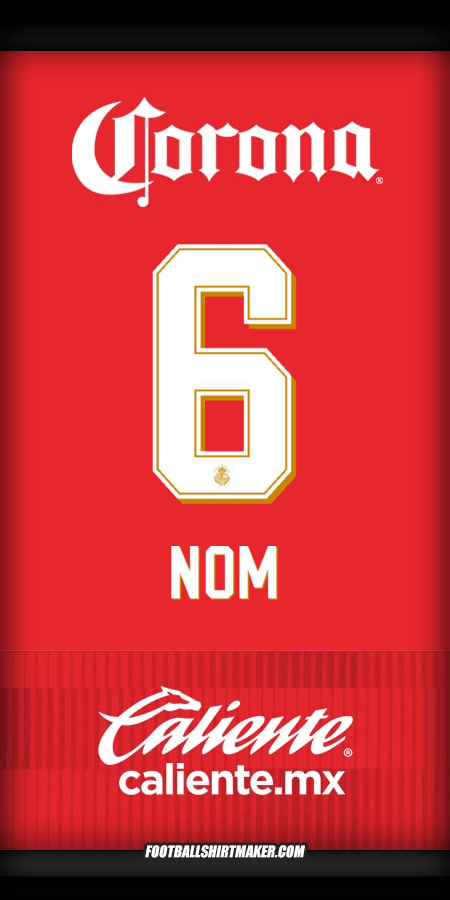 Maillot Toluca FC 2025/2026 -  nom - 6