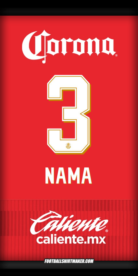 Jersey Toluca FC 2025/2026 -  nama - 3