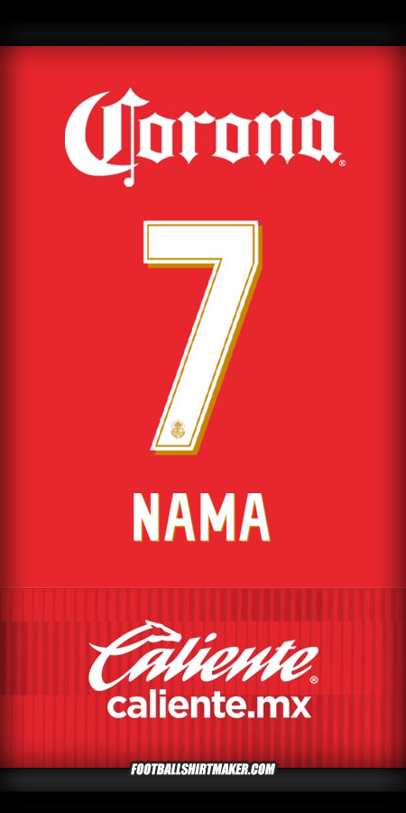 Jersey Toluca FC 2025/2026 -  nama - 7