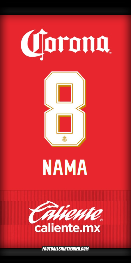 Jersey Toluca FC 2025/2026 -  nama - 8