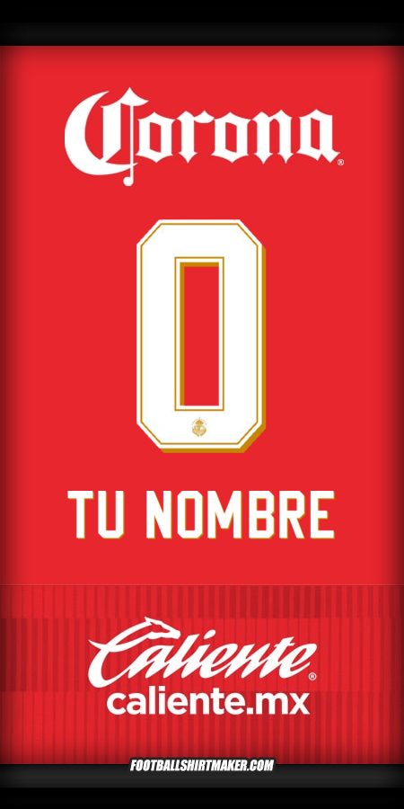 Jersey Toluca FC 2025/2026 -  tu nombre - 0