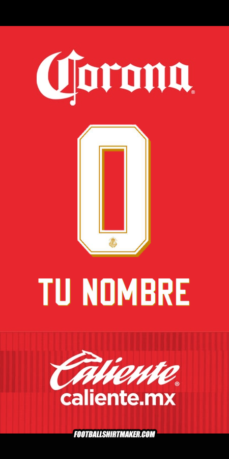 Camiseta Toluca FC 2025/2026 -  tu nombre - 0