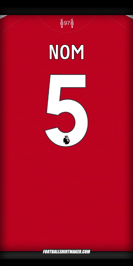 Maillot Liverpool FC 2025/2026 -  nom - 5