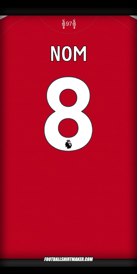 Maillot Liverpool FC 2025/2026 -  nom - 8