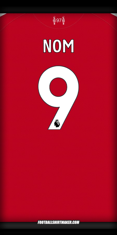 Maillot Liverpool FC 2025/2026 -  nom - 9