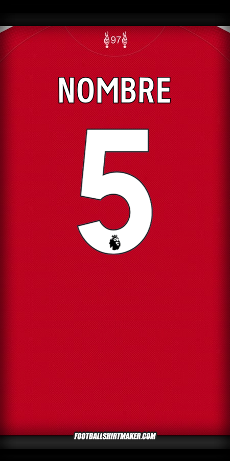 Jersey Liverpool FC 2025/2026 -  nombre - 5