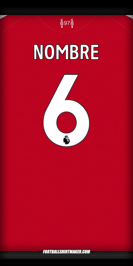 Jersey Liverpool FC 2025/2026 -  nombre - 6