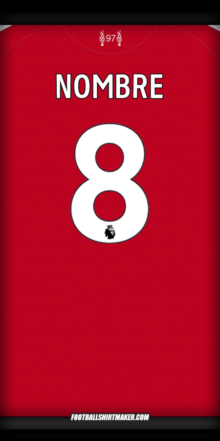 Jersey Liverpool FC 2025/2026 -  nombre - 8