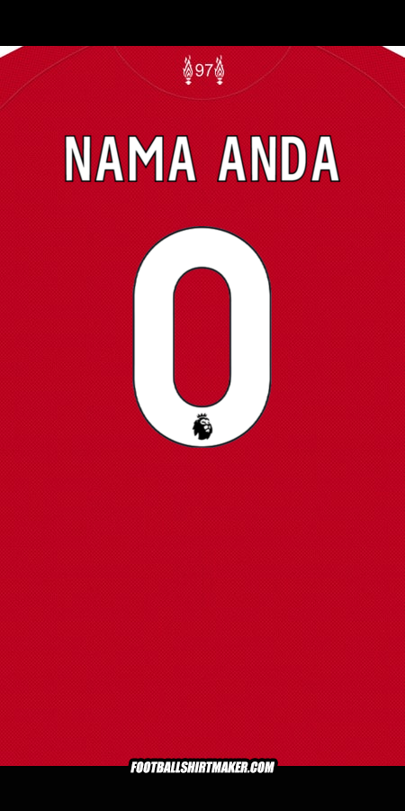 Jersey Liverpool FC 2025/2026 -  nama anda - 0