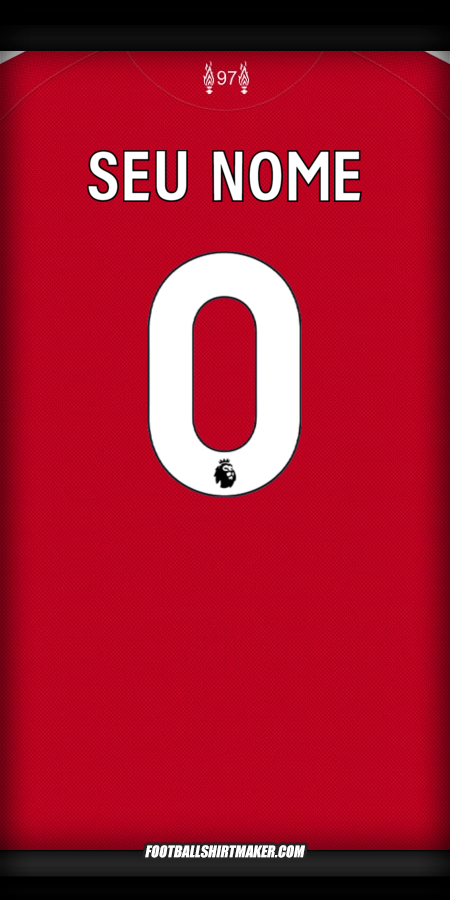 Camisa Liverpool FC 2025/2026 -  seu nome - 0