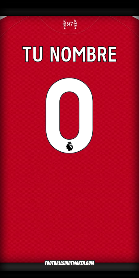 Jersey Liverpool FC 2025/2026 -  tu nombre - 0